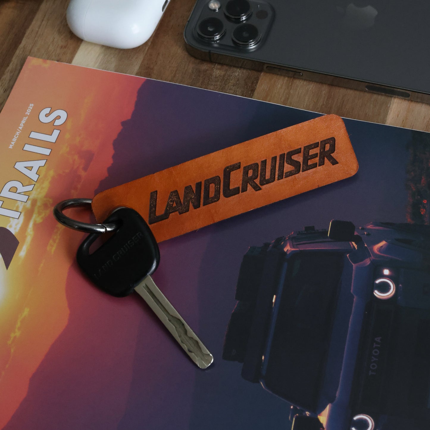 Land Cruiser Leather Key Tag